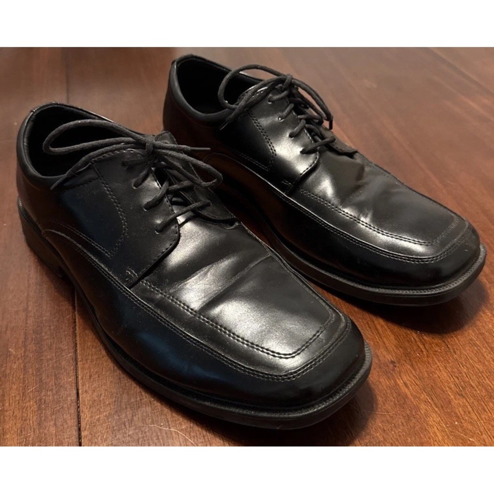 Dexter Comfort Mens 13W Black Leather Lace Up Oxford Dress Shoes Wide